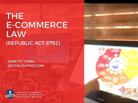 Electronic Commerce Act of 2000 (Republic Act No. 8792): Full .